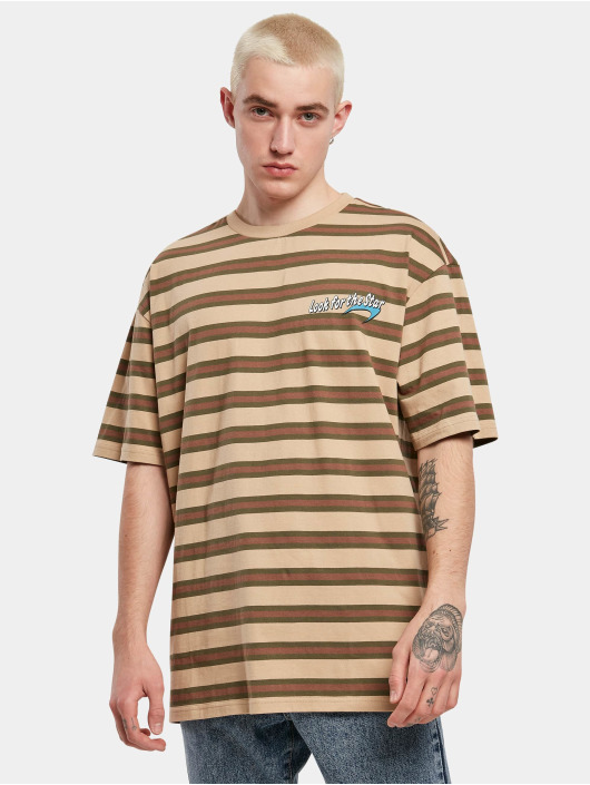 Starter Herren T-Shirt Look For The Star Striped Oversize in beige