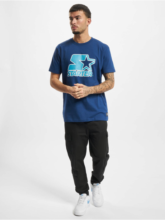Starter T-Shirt Contrast Logo Jersey bleu