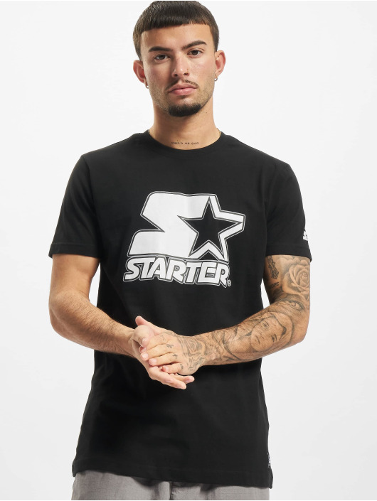 Starter t-shirt Contrast Logo Jersey zwart
