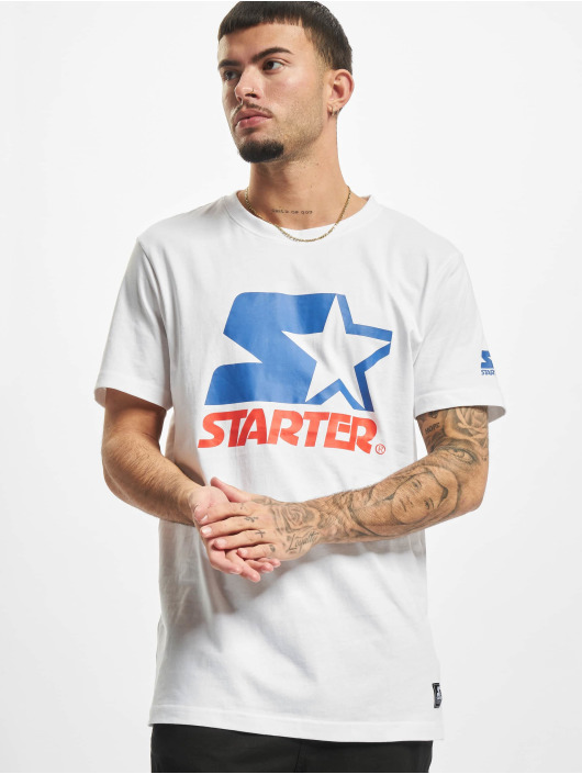 Starter T-Shirty Two Color Logo bialy