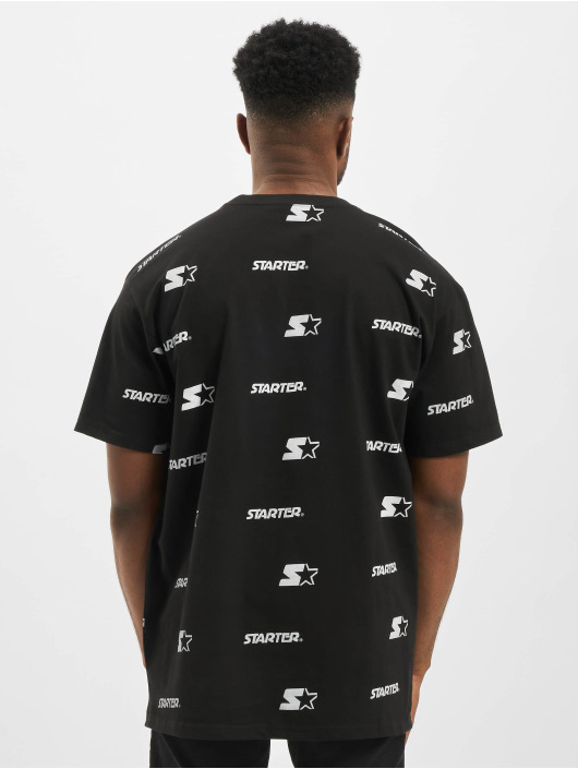 Starter T-Shirty Logo All Over Print czarny