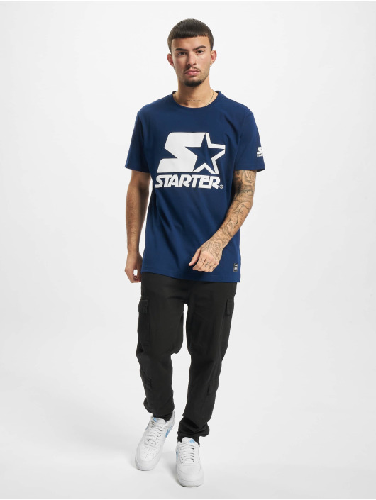 Starter T-Shirty Logo niebieski