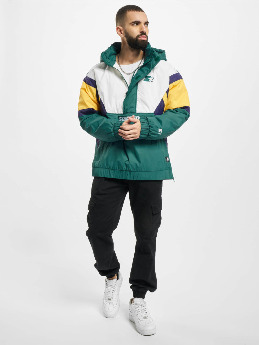Starter Veste mi-saison légère Color Block Half Zip Retro vert