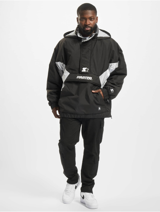Starter Zomerjas Colorblock Halfzip zwart