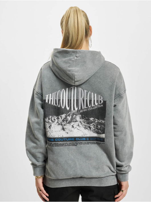 The Couture Club Sweat capuche Photo Graphic Oversized gris
