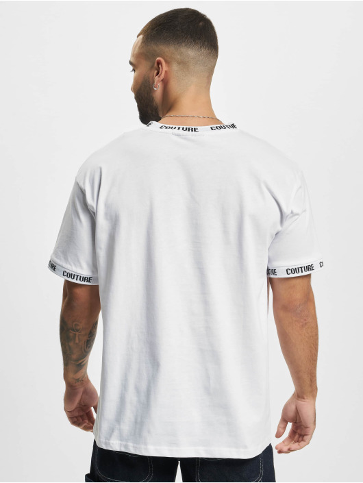 The Couture Club T-shirt Repeat Jacquard Branded bianco