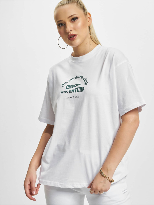 The Couture Club T-shirt Choose Adventure Oversized bianco
