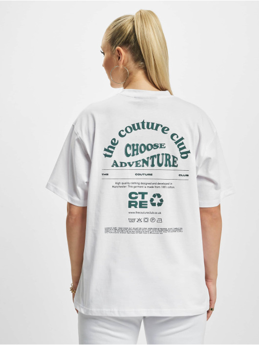 The Couture Club T-Shirt Choose Adventure Oversized weiß