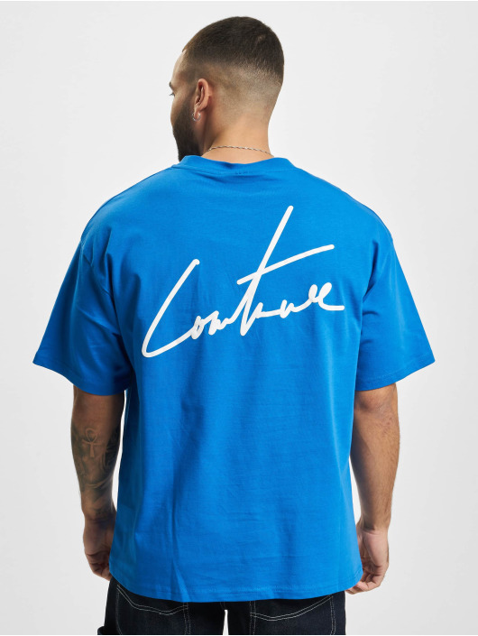 The Couture Club T-shirts Puff Print Signature blå