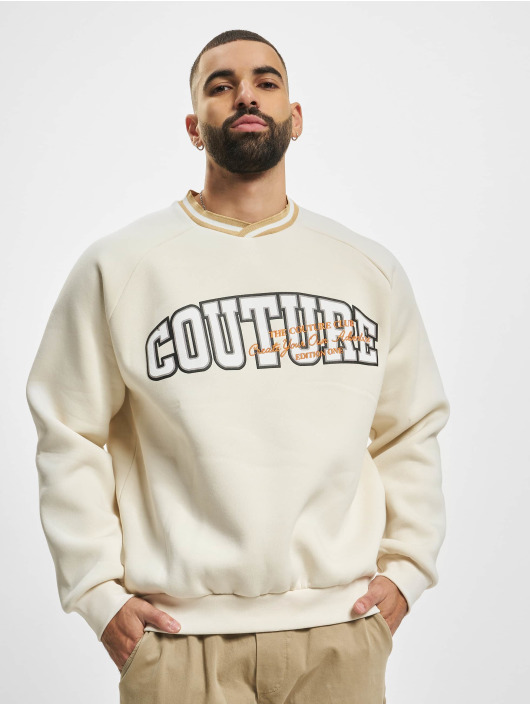 The Couture Club Trøjer Varsity Print With Cross Over Rib hvid