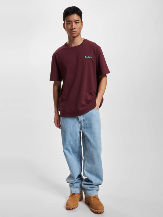 Timberland T-paidat Woven Badge authentic punainen