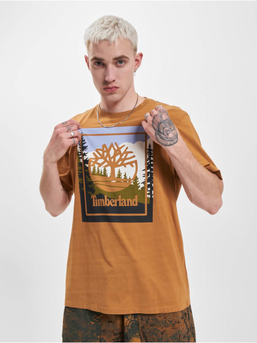 Timberland Herren T-Shirt Outdoor Graphic Boot in braun 1005851