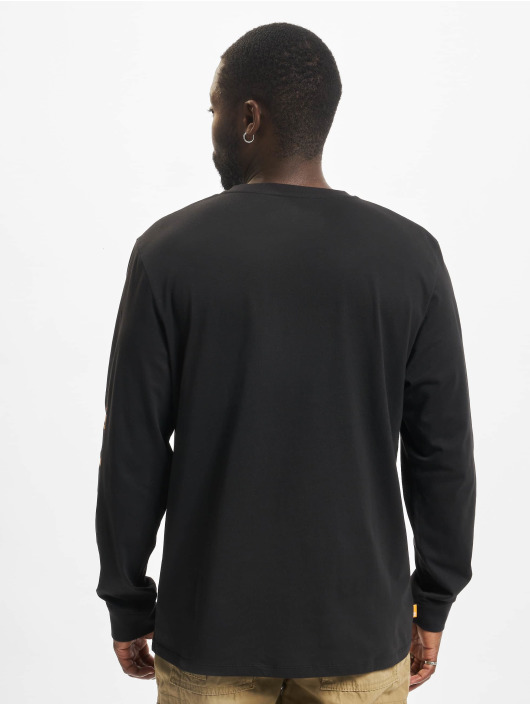 Timberland T-Shirt manches longues New Stack Logo noir