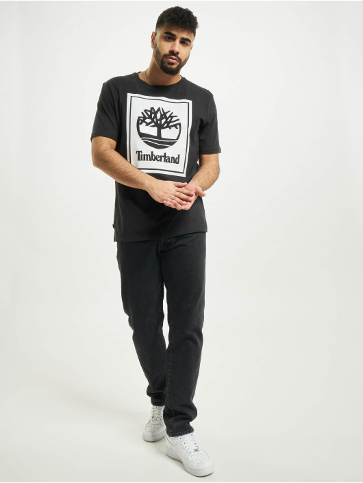 Timberland T-Shirt Yc Stack Logo noir