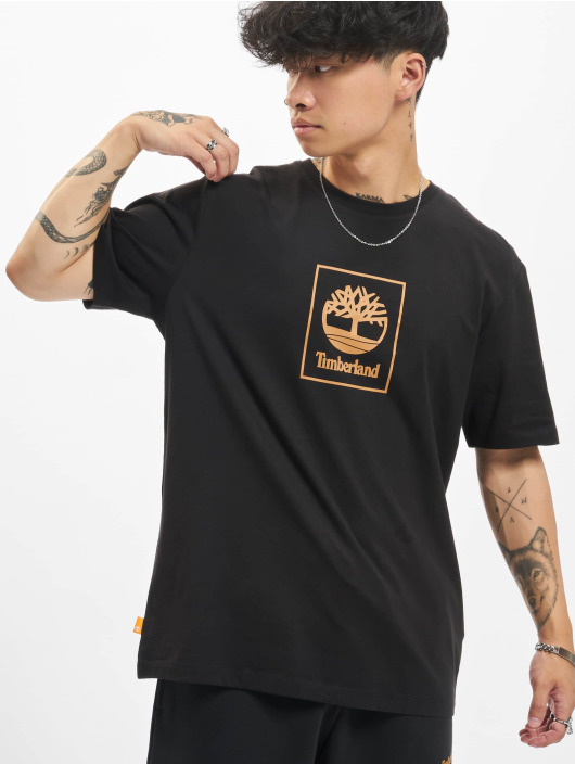 Timberland T-skjorter Stack Logo svart