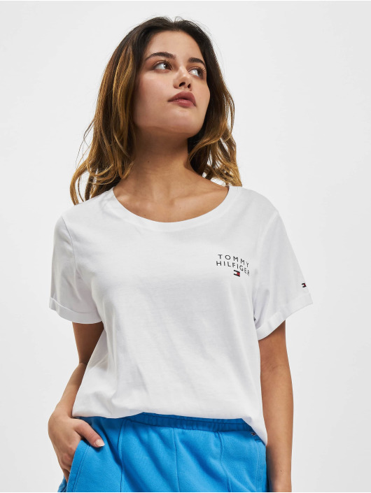 Tommy Hilfiger Damen T-Shirt Logo in weiß