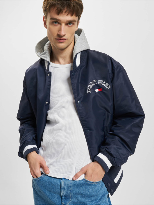 Tommy Jeans Bomberjacke Graphic Satin blau