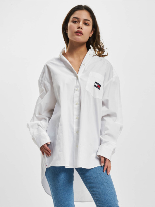 Tommy Jeans Camisa Super Oversized blanco