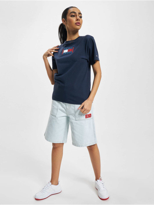 Tommy Jeans Camiseta Relaxed Timeless Flag azul