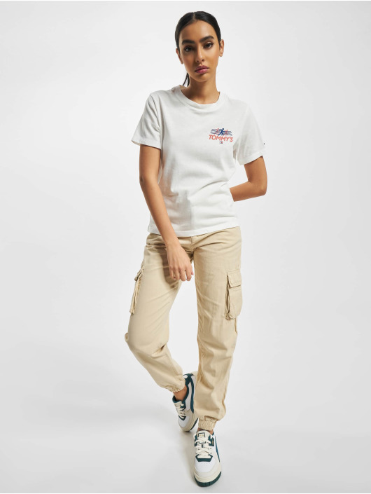 Tommy Jeans Camiseta Reg Sports Club beis