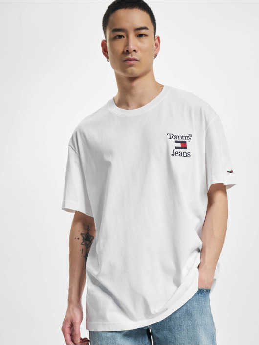 Tommy Jeans Camiseta Relaxed Chest Logo blanco