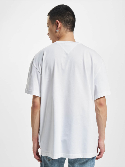 Tommy Jeans Camiseta Relaxed Chest Logo blanco