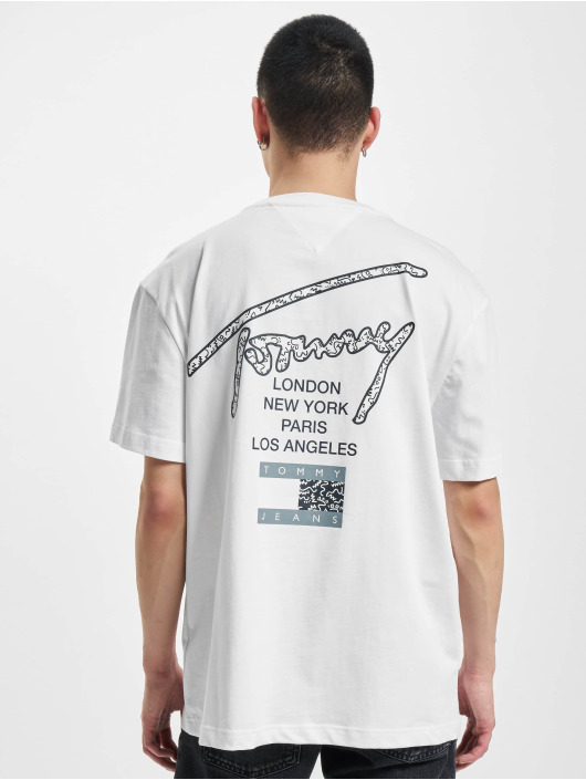 Tommy Jeans Camiseta Classic Aop Logo blanco
