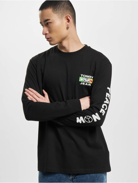 Tommy Jeans Camiseta de manga larga Mono Positivity negro