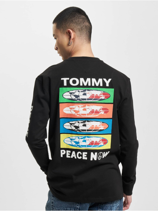 Tommy Jeans Camiseta de manga larga Mono Positivity negro