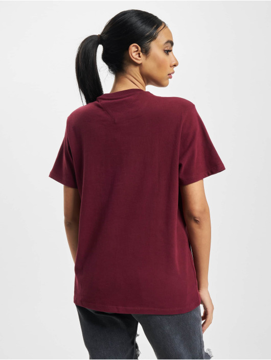 Tommy Jeans Camiseta Relaxed Collegiate Logo rojo