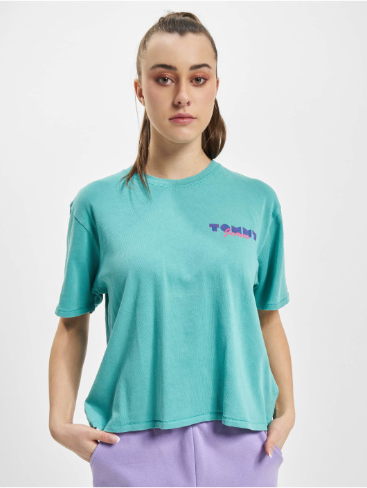Tommy Jeans Camiseta Crop Vintage verde