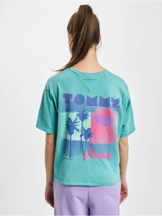 Tommy Jeans Camiseta Crop Vintage verde