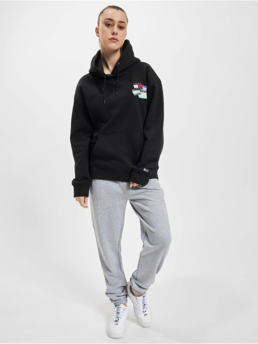 Tommy Jeans Hoodie Badge Overlay black