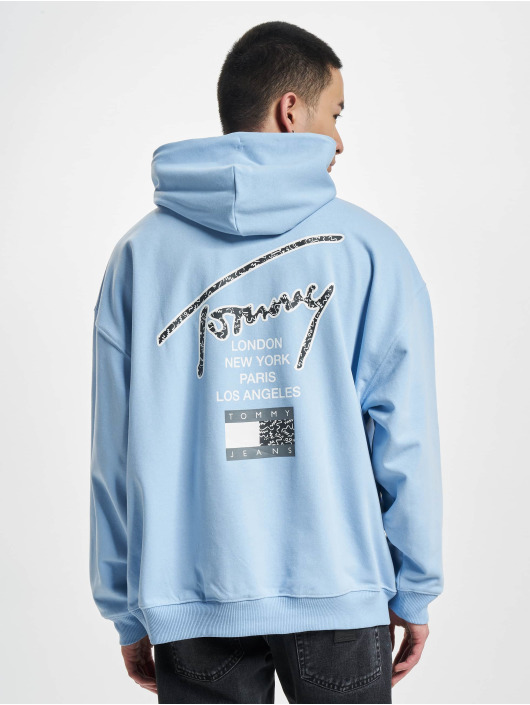 Tommy Jeans Hoody OVZ AOP Back blauw