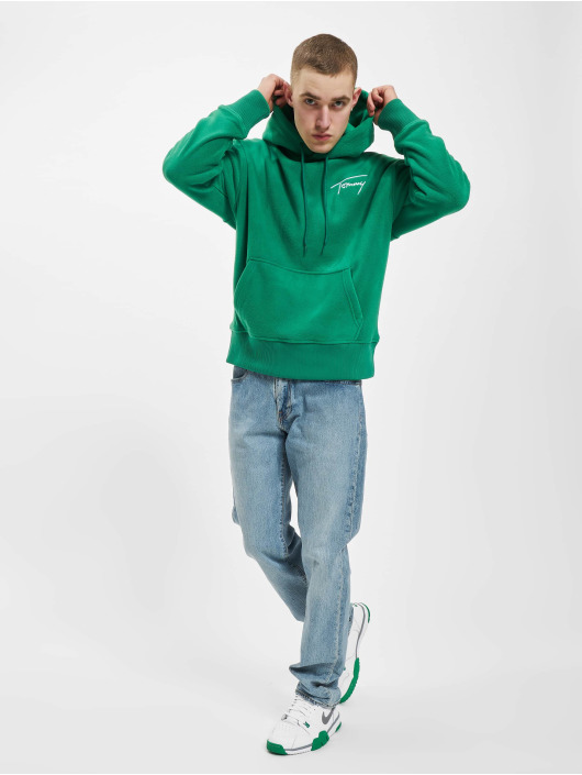 Tommy Jeans Hoody Relaxed Polar Signature grün