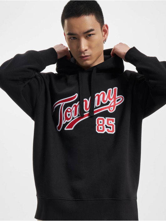 Tommy Jeans Hoody Relaxed College 85 zwart
