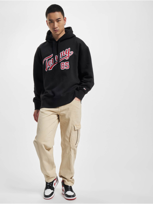 Tommy Jeans Hoody Relaxed College 85 zwart