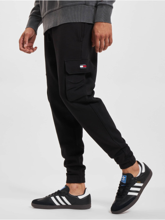 Tommy Jeans joggingbroek Badge Cargo zwart