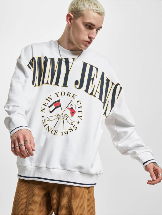Tommy Jeans Herren Pullover Skater Prep Logo in weiß
