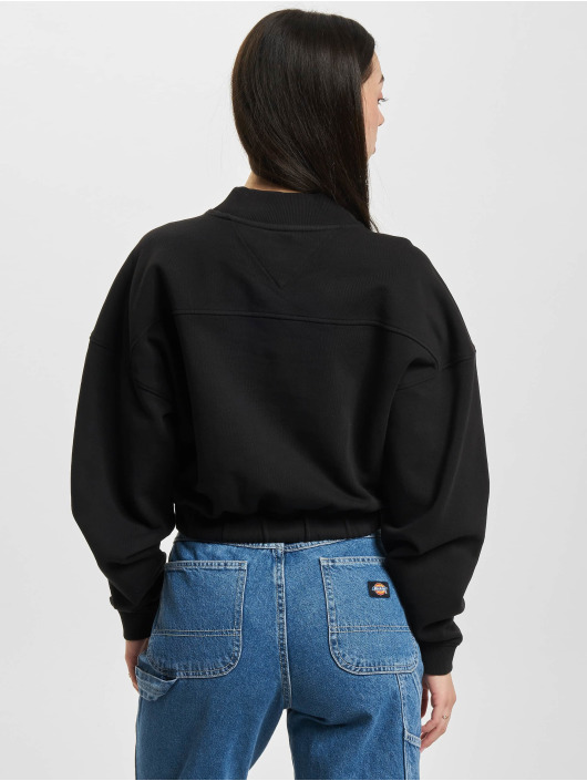 Tommy Jeans Puserot Bxy Crp Badge Mockneck musta