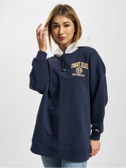 Tommy Jeans Sweat capuche Oversized College Logo bleu