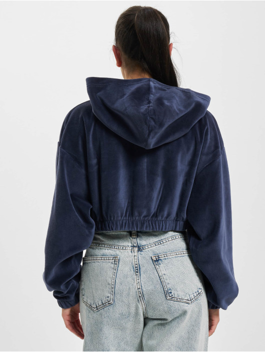 Tommy Jeans Sweatvest Super Crop Velour blauw