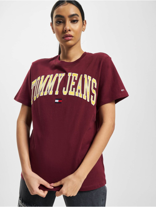 Tommy Jeans T-paidat Relaxed Collegiate Logo punainen