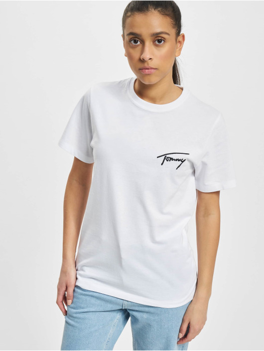 Tommy Jeans T-paidat Signature valkoinen