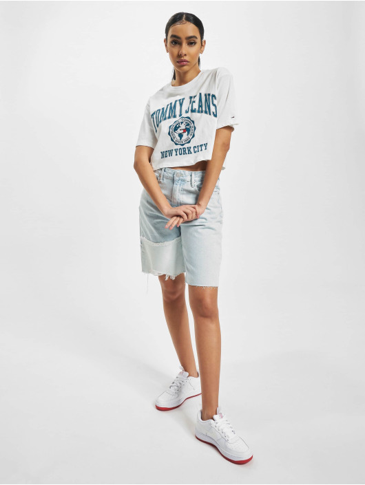Tommy Jeans t-shirt Super Crop College Logo beige