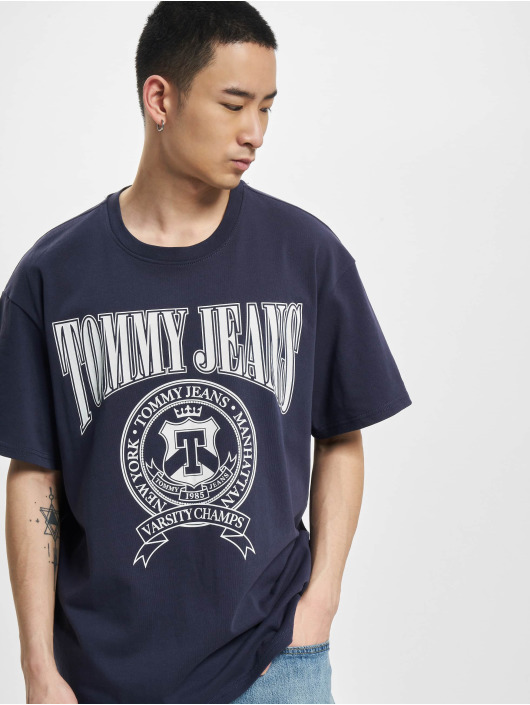 Tommy Jeans Herren T-Shirt Relaxed Varsity Logo in blau