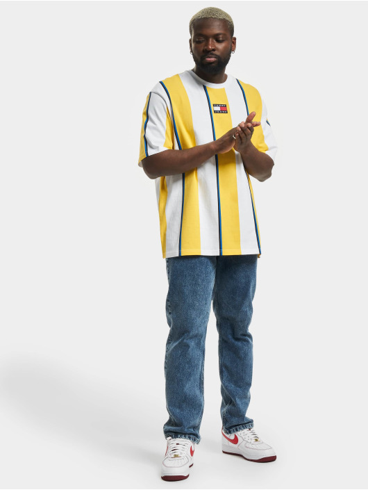 Tommy Jeans T-Shirt Skater Vertical Stripe gelb