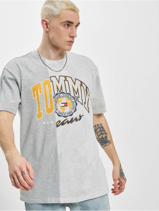 Tommy Jeans T-Shirt Half N Half College grau