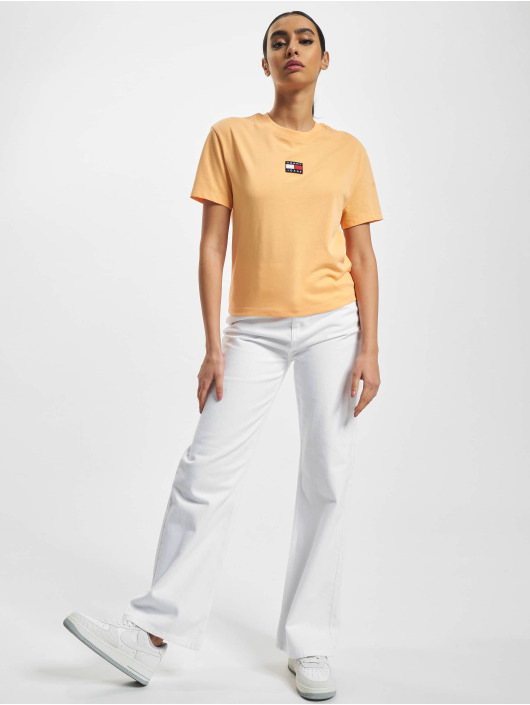 Tommy Jeans t-shirt Center Badge oranje