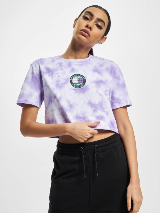 Tommy Jeans T-Shirt Super Crop Unitees purple